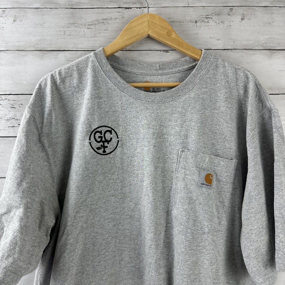 Carhartt Men's XL‎ Tall original Fit Short Sleeve T Shirt K87 HGY pocket T XLT - Picture 2 of 11